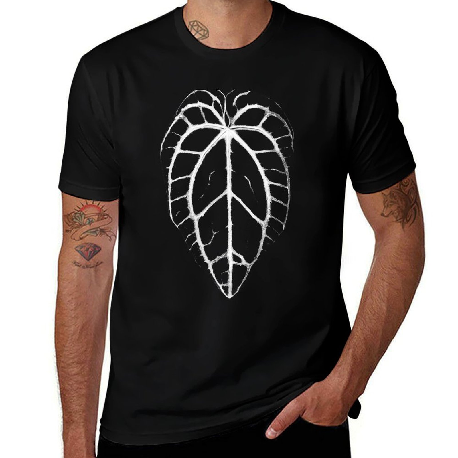Anthurium Crystallinum - ANTHURIUM CRYSTALLINUM VEINS T-Shirt Basic Casual